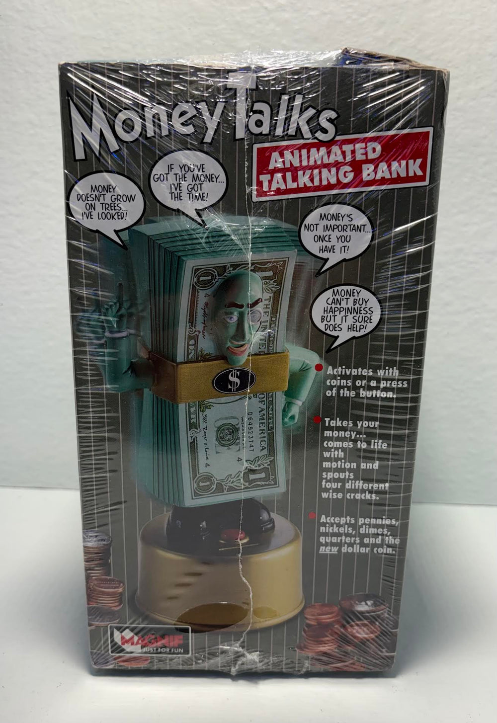 ( shf 01 ) Vintage - Money Talks Animated Talking Bank