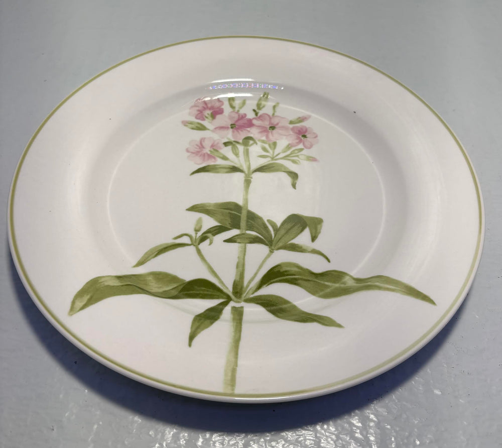 ( Shf 06 ) Folkcraft pink Flowers stoneware Dinnere plates 16 pices