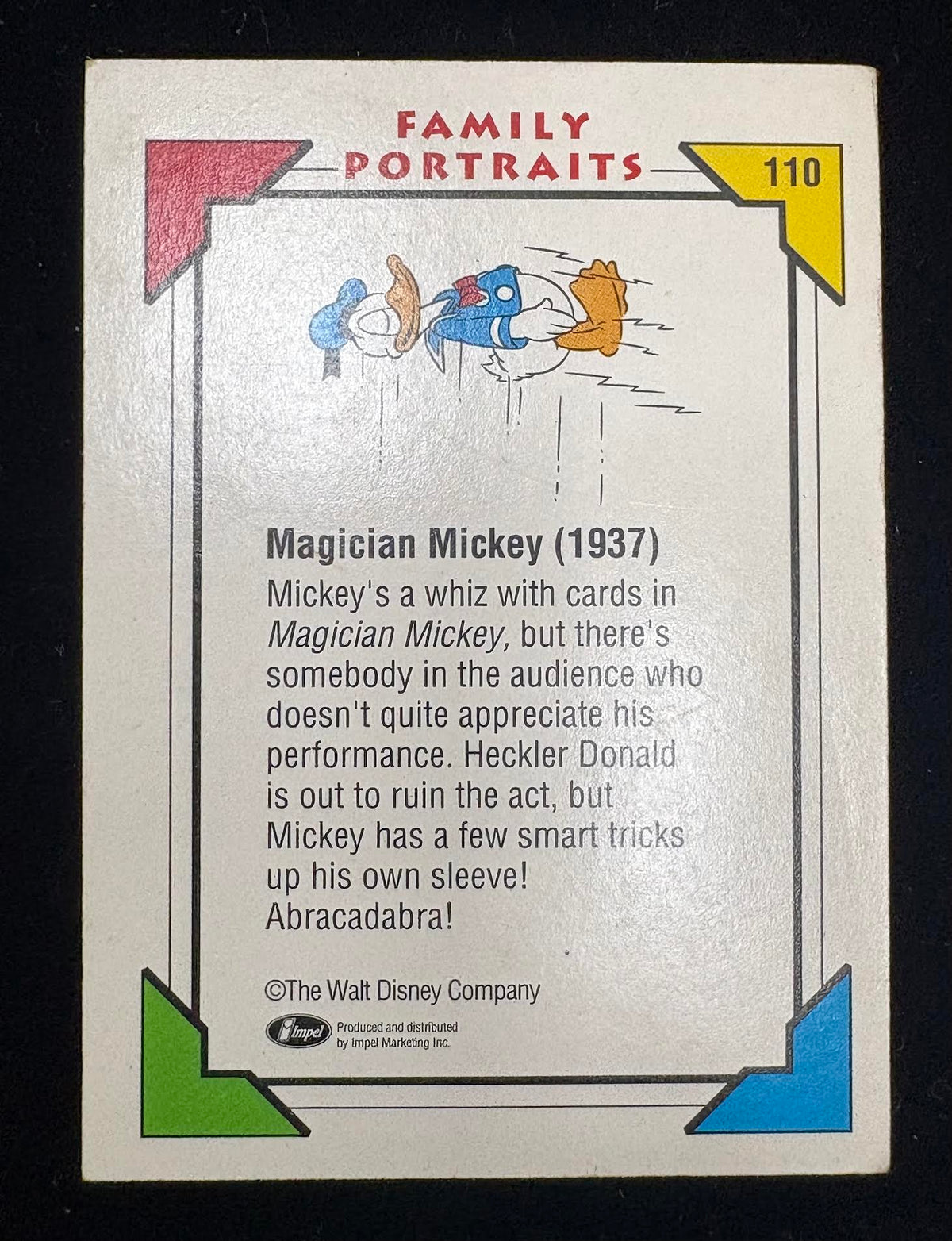 ( shf V A-1 ) 1991 Impel Disney Family Portraits 110 Magician Mickey Mint