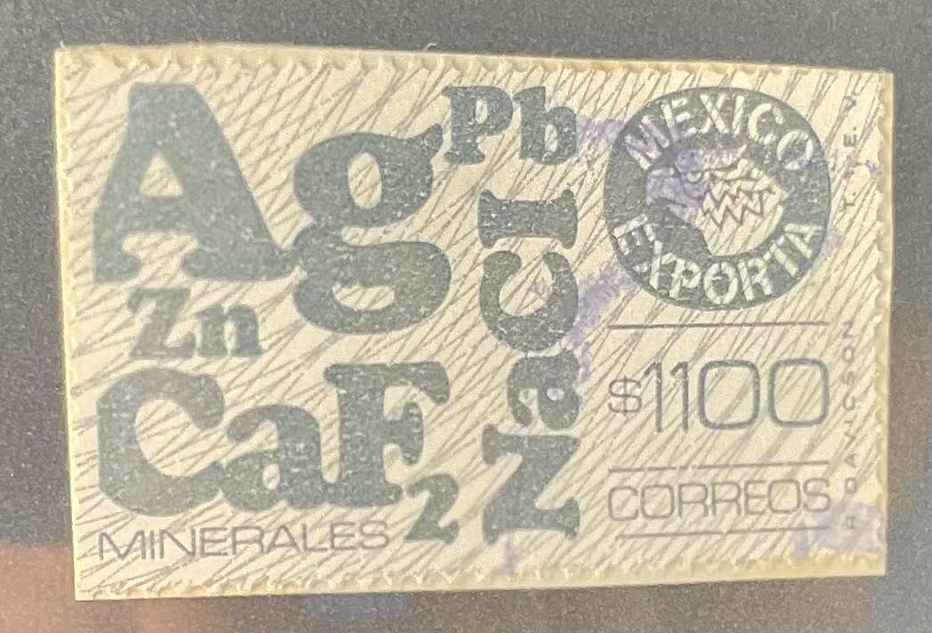 ( shf 32 ) Stamp Postal Mexico 1992 Exports Minerals 1100 Pesos (Used)