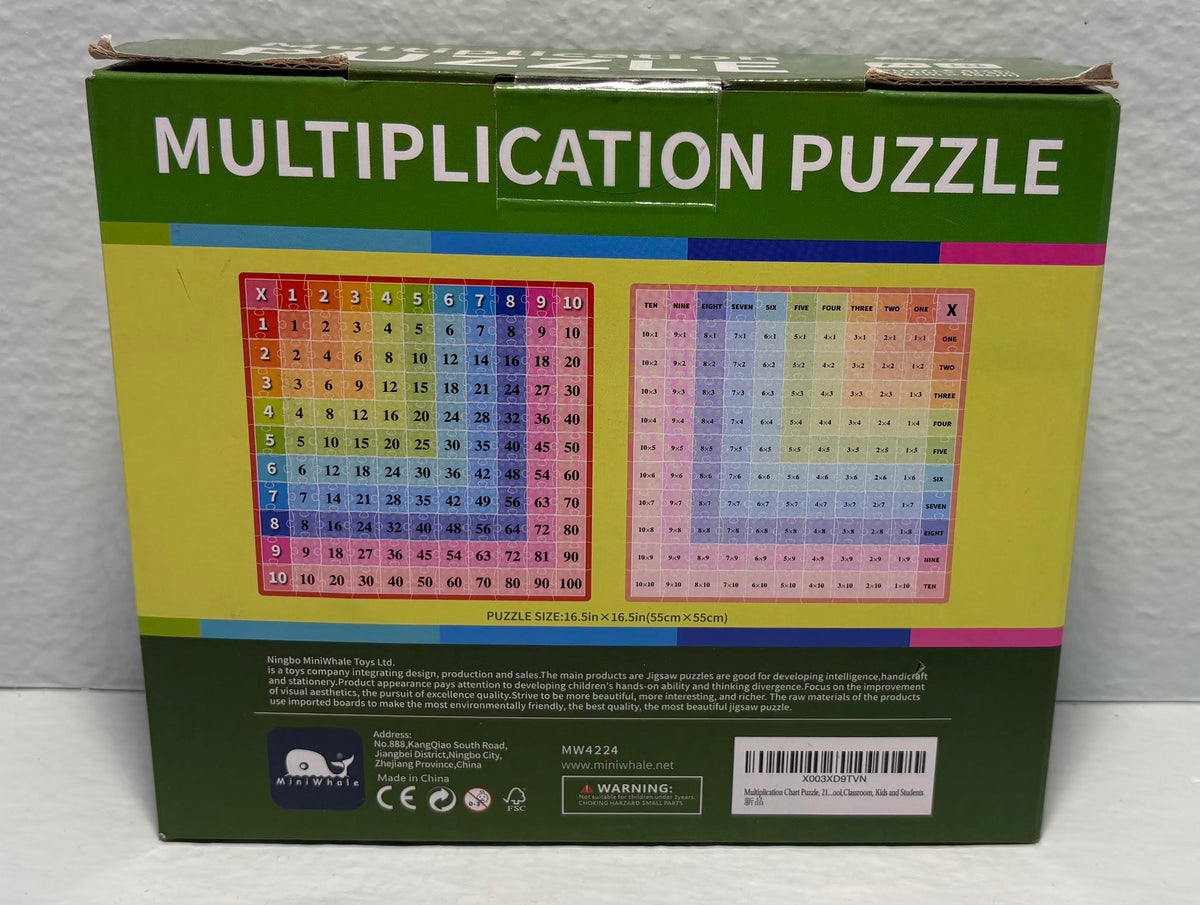 ( shf 01 ) Multiplication Puzzle Chart