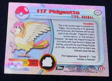 ( shf V A-1 ) Vintage 1999 Topps Pokémon Tv Pidgeotto 17 Psa 10 Gem Mint Low Pop Rare