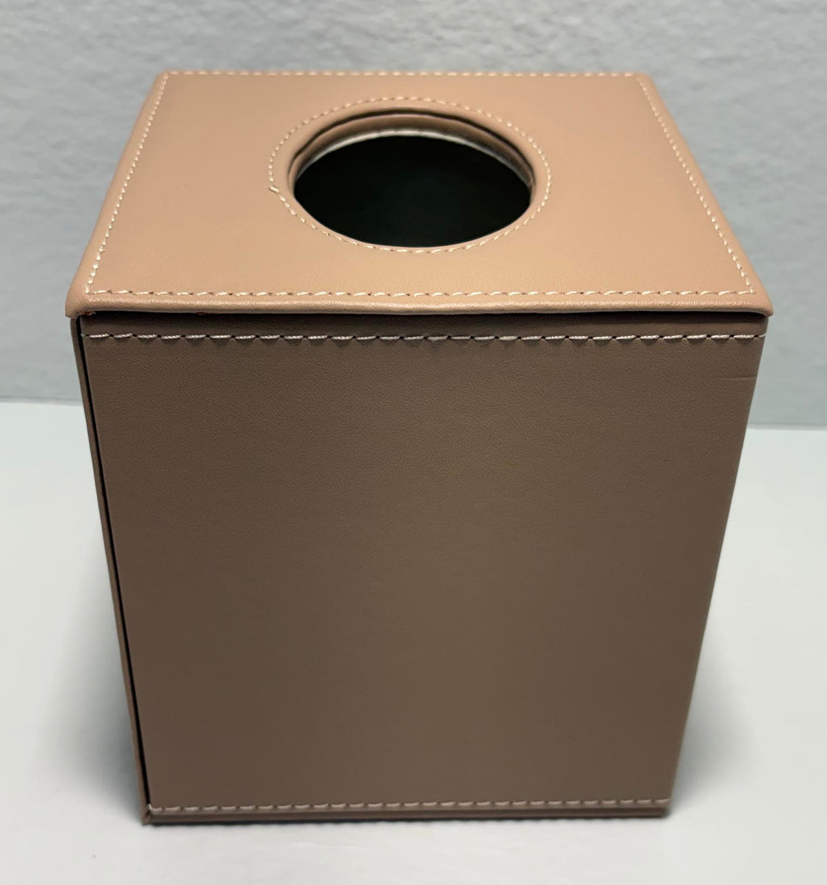 ( shf 24 ) Sumnacon Square Tissue Box Cover,Magnetic Bottom PU Tissue Box Holder,Camel
