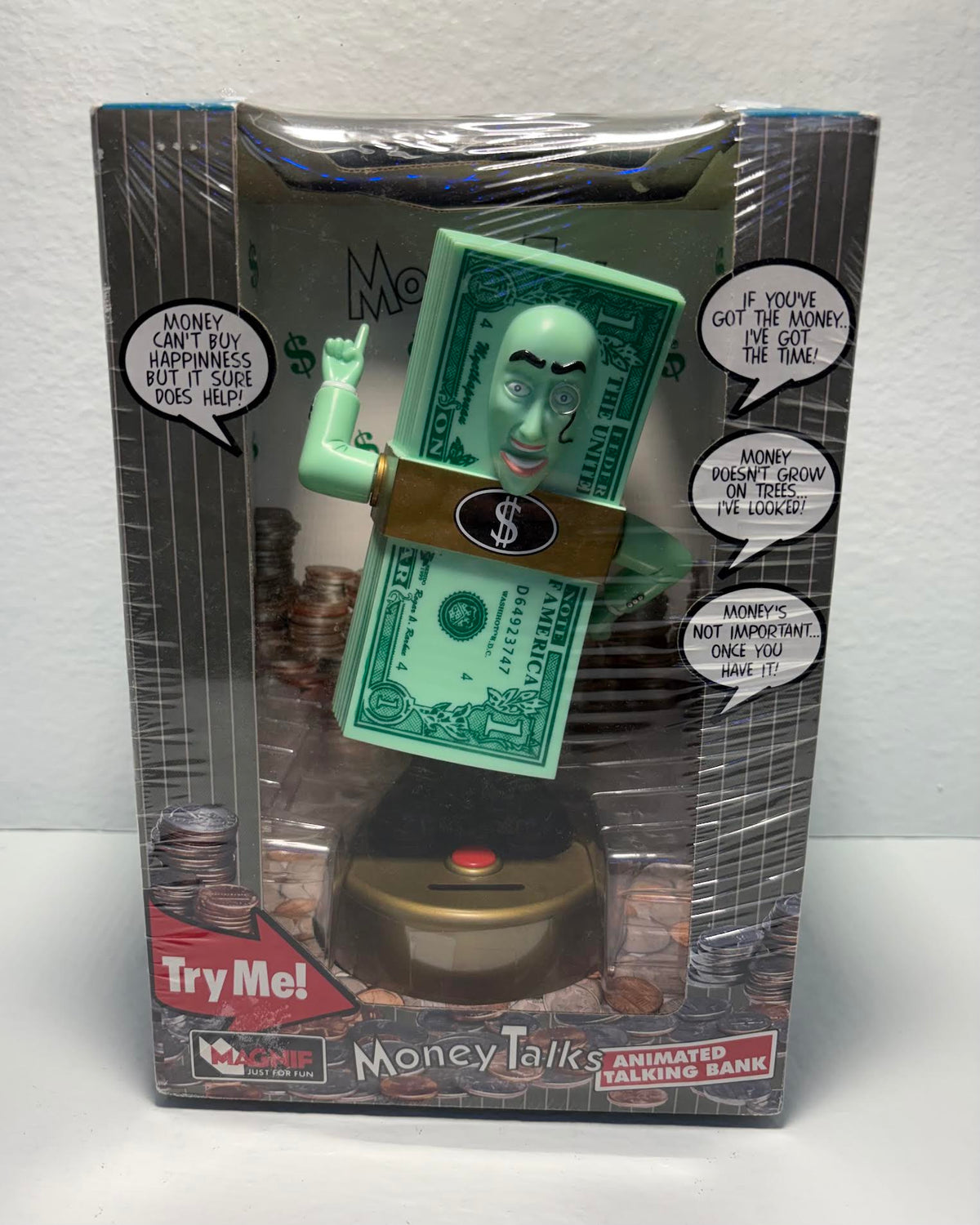 ( shf 01 ) Vintage - Money Talks Animated Talking Bank