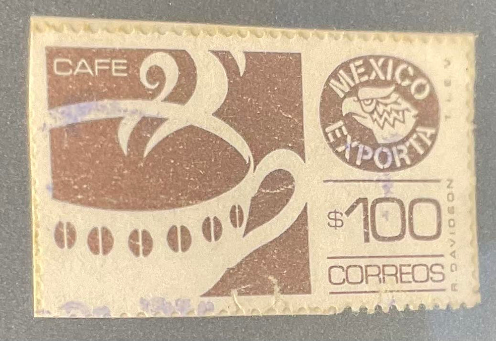 ( shf 32 ) Cup of coffe on mexican postage stamp