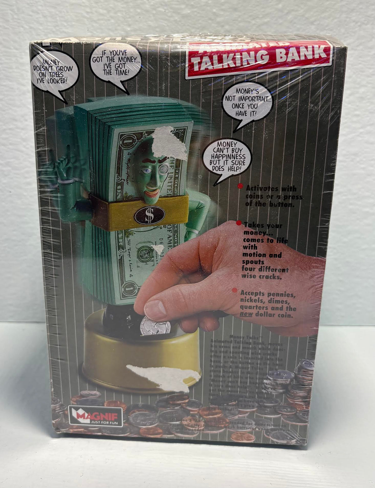 ( shf 01 ) Vintage - Money Talks Animated Talking Bank