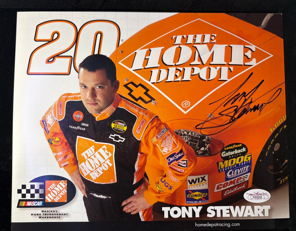 ( shf V ) Vintage Autographed Tony Stewart Picture