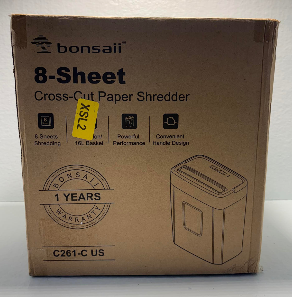 ( shf 29 ) Bonsaii 8-Sheet Crosscut Paper Shredder for Home
