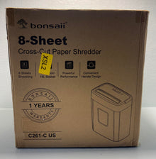 ( shf 29 ) Bonsaii 8-Sheet Crosscut Paper Shredder for Home