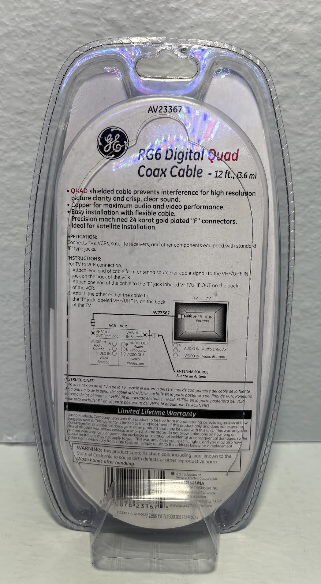 ( shf 27 ) RG6 Digital coax cable 12 ft