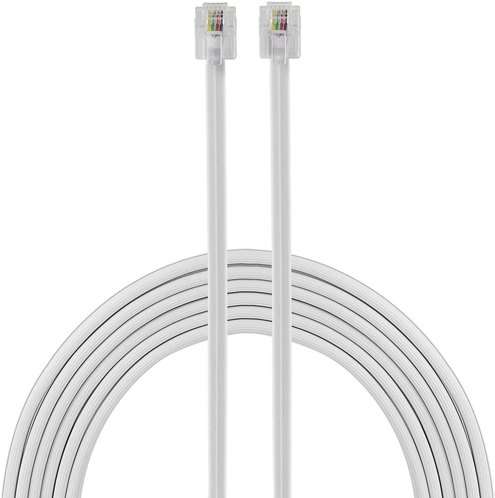( shf 27 ) Power Gear Telephone Line Cord, 100 Feet, Phone Cord, Modular Jack Ends | Works for Phone