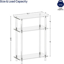 ( shf L ) HMYHUM Acrylic Narrow Side Table for Small Spaces