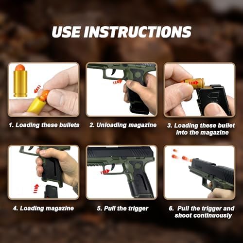 ( shf 01 ) Automatic Shell Ejecting Toy Gun, Soft Bullet Toy Pistol, Educational Toy Model