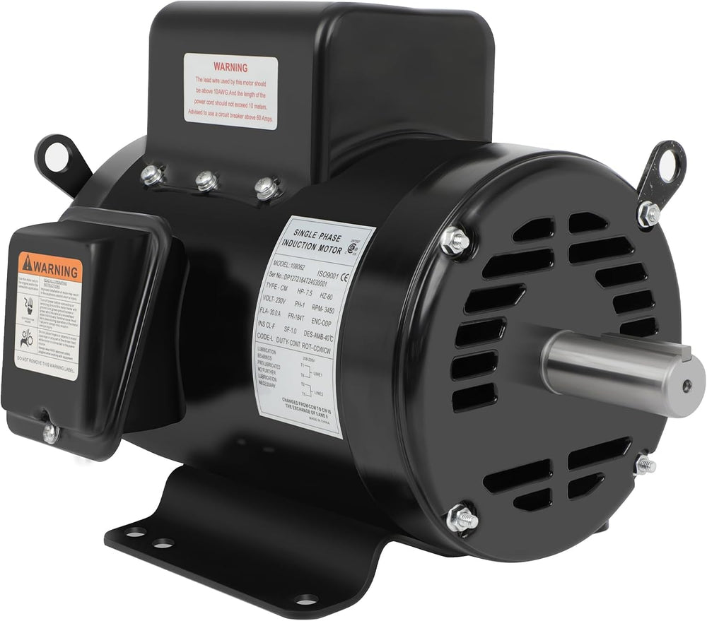 ( shf 40 ) Single Phase 7.5HP Air Compressor Motor, 230V