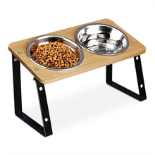 ( shf 14 ) AYADA Elevated Cat Bowls Height Adjustable with Stand (Stainless Steel)