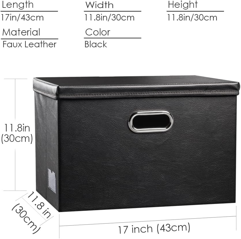 ( shf 25 ) PRANDOM Large Foldable Storage Bins with Lids