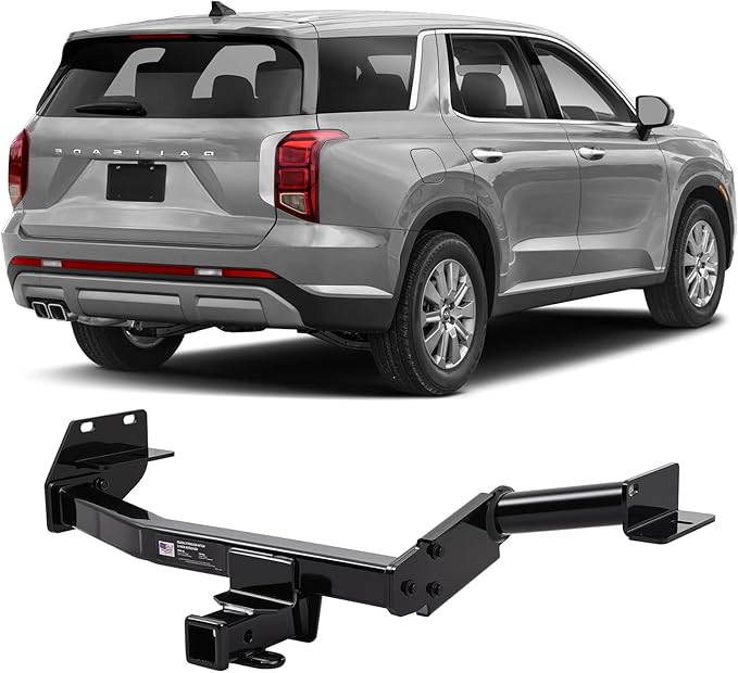Class 3 Trailer Hitch with 2-Inch Receiver, Fits 2020–2025 Kia Telluride & Hyundai Palisade | 5,000 lbs GTW / 750 lbs TW | 6,000 lbs WD Capacity | Heavy-Duty Carbon Steel, Modular Bolt-On