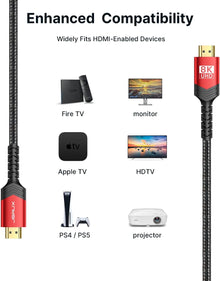 ( shf 27 ) 8K HDMI Cable 2.1 6 ft