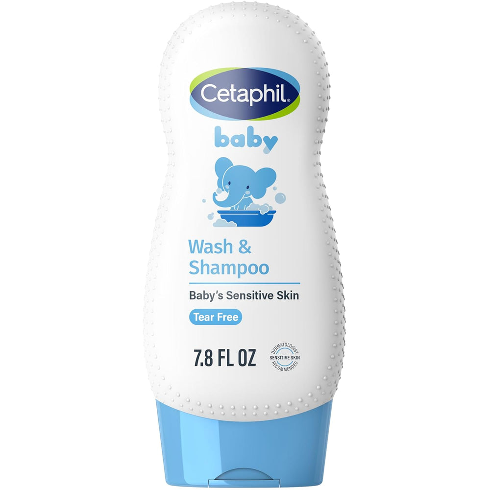 Cetaphil Baby Shampoo and Body Wash with Organic Calendula, Tear Free, Hypoallergenic, Ideal for Everyday Use, Dermatologist Tested, 13.5 FL OZ