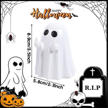 ( shf 02 ) Fun and spooky ghost statue giving the middle finger