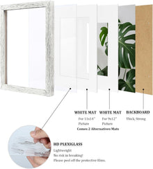( shf 34 ) Egofine 12x16 Picture Frames Made of Solid Wood with Plexiglass