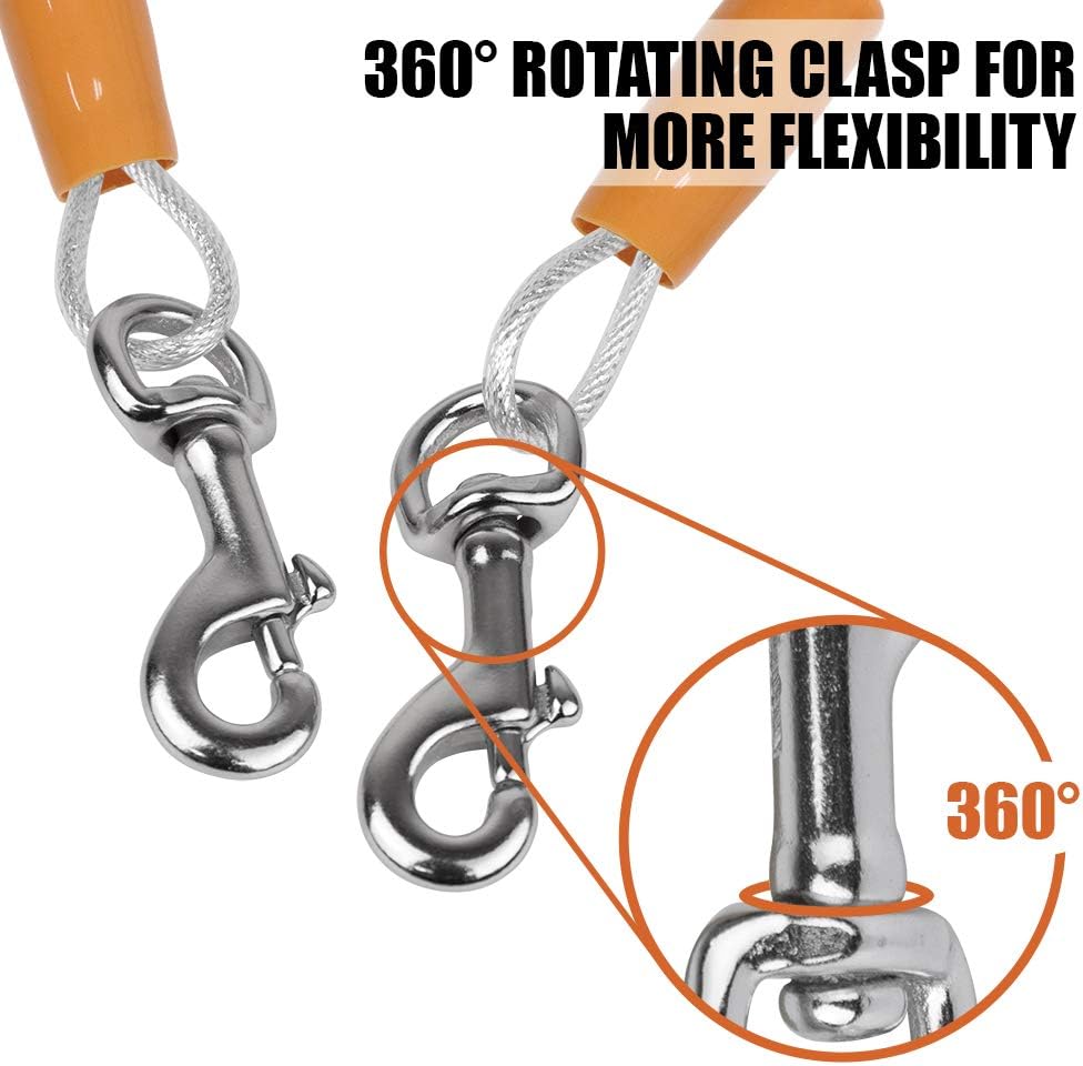 ( shf 14 )  BV Dog Tie Out Cable 25 Feet - Heavy Duty Dog Lead up to 90 Pounds