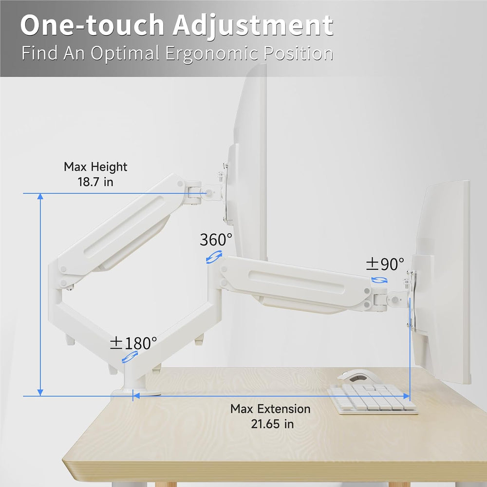 ( shf 29 ) Suptek Monitor Mount Gas Spring Monitor Arm Desk Mount Fully Adjustable