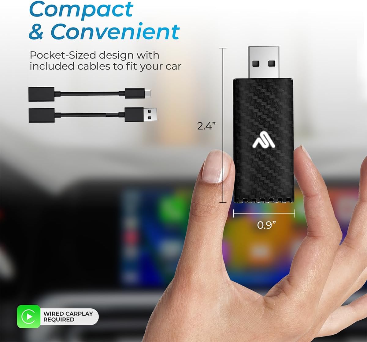 ( shf 27 ) AutoSky Wireless CarPlay Adapter 2025 Pro Edition