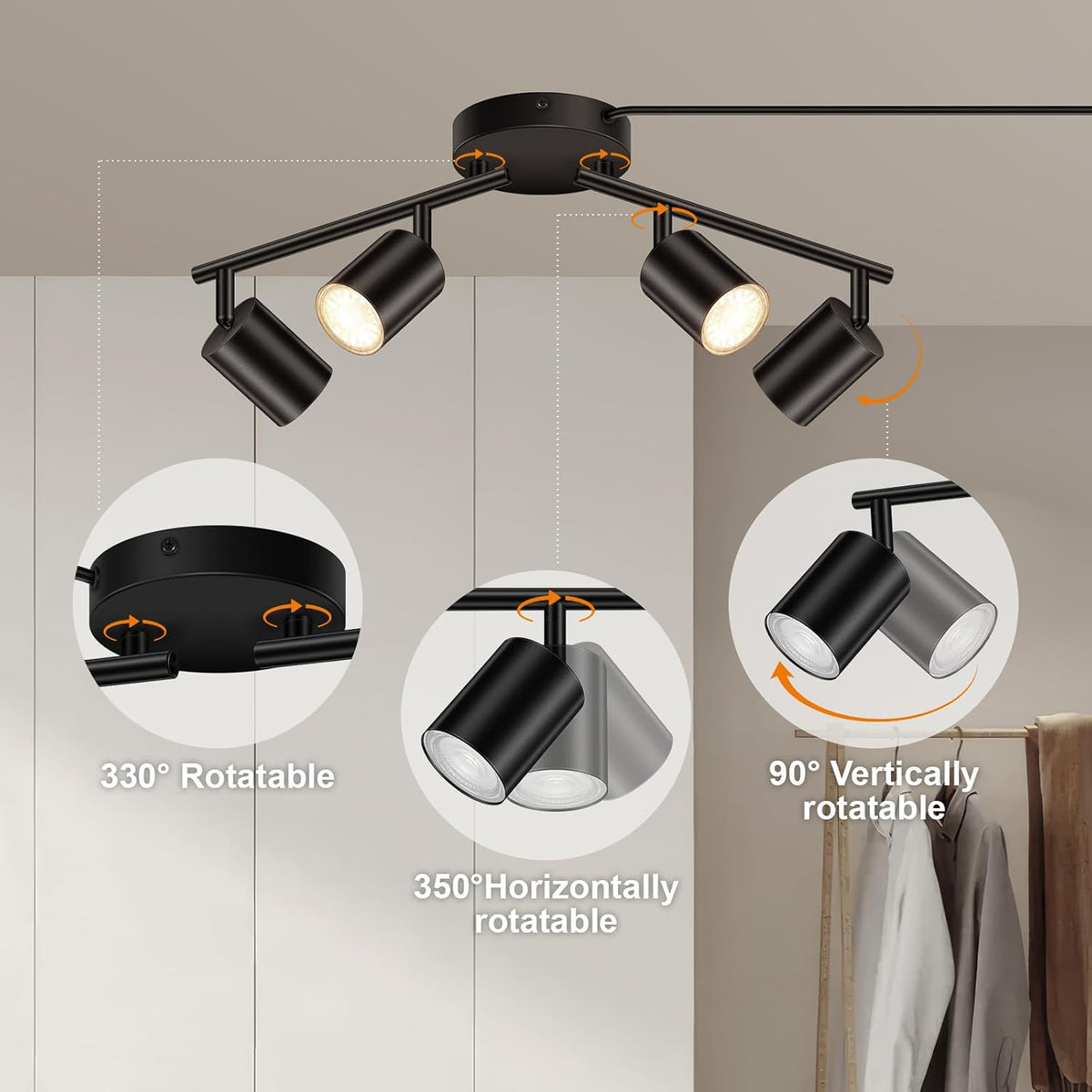 ( shf 35 ) 4-Spot Track Ceiling Light for Kitchen