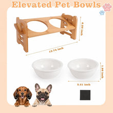 ( shf 14 ) Elevated Ceramic Dog Bowls, Adjustable Raised Dog Bowl Stand