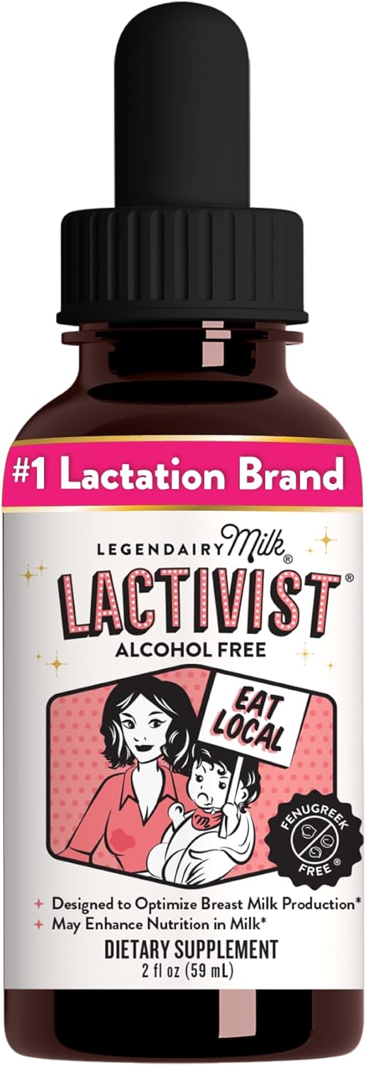 Legendairy Milk Lactivist Drops, Breastfeeding Supplement to Increase Breast Milk Supply, Organic Torbangun for Lactation, Made in USA, Alcohol Free, 2 Fl Oz