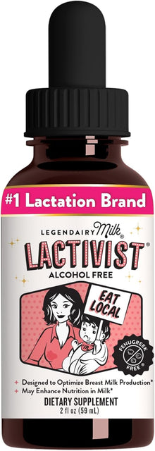 Legendairy Milk Lactivist Drops, Breastfeeding Supplement to Increase Breast Milk Supply, Organic Torbangun for Lactation, Made in USA, Alcohol Free, 2 Fl Oz