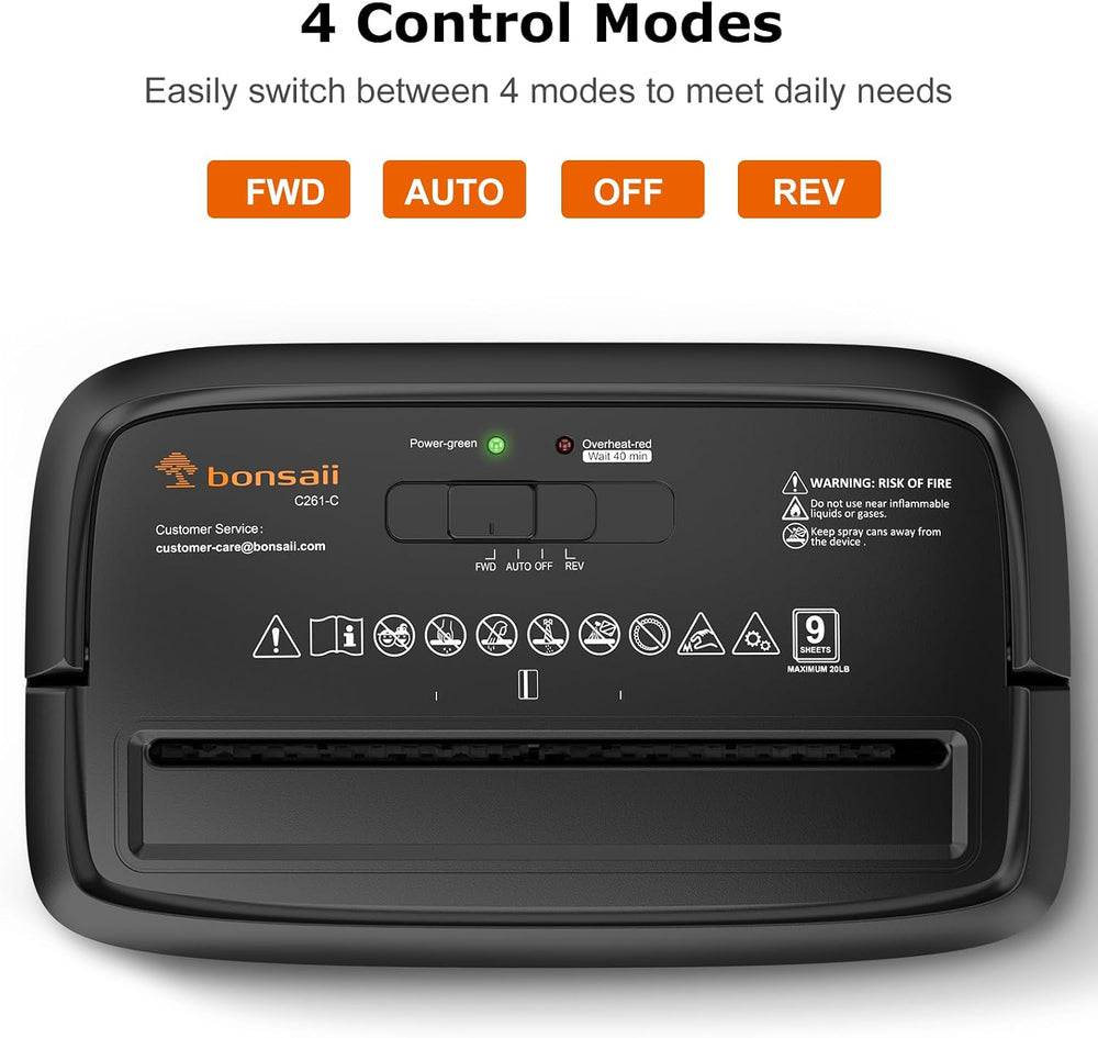 ( shf 29 ) Bonsaii 8-Sheet Crosscut Paper Shredder for Home