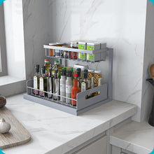 ( shf 26 ) REALINN Under Sink Organizer, L-Shaped 2 Tier Pull Out Cabinet Organizer