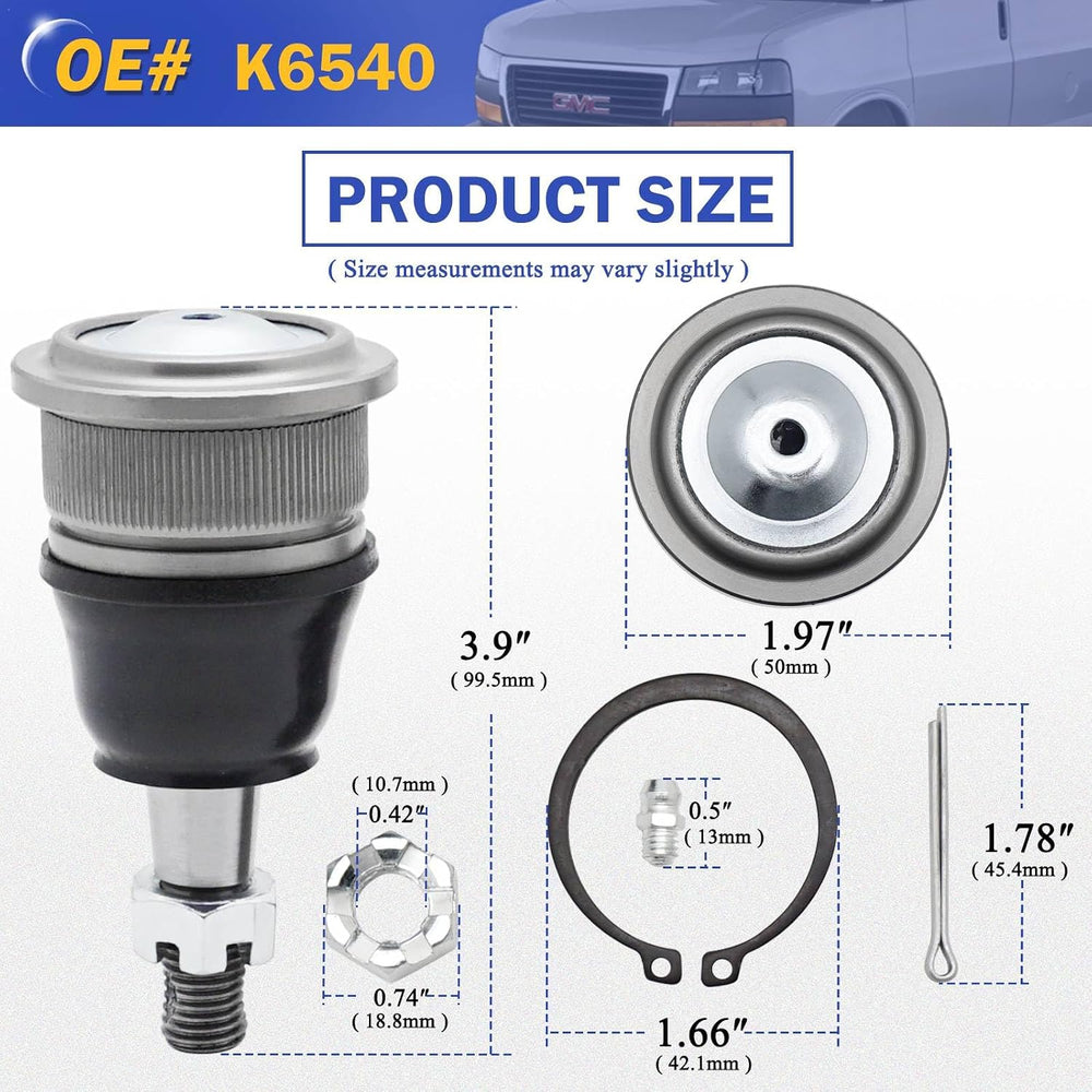( shf 32 ) K6540 Front Upper Ball Joint for Select Chevy GMC Cadillac Models