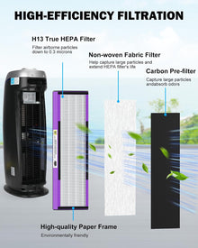 ( shf 32 ) 2 Pack FLT4850PT True H13 HEPA Replacement Filter