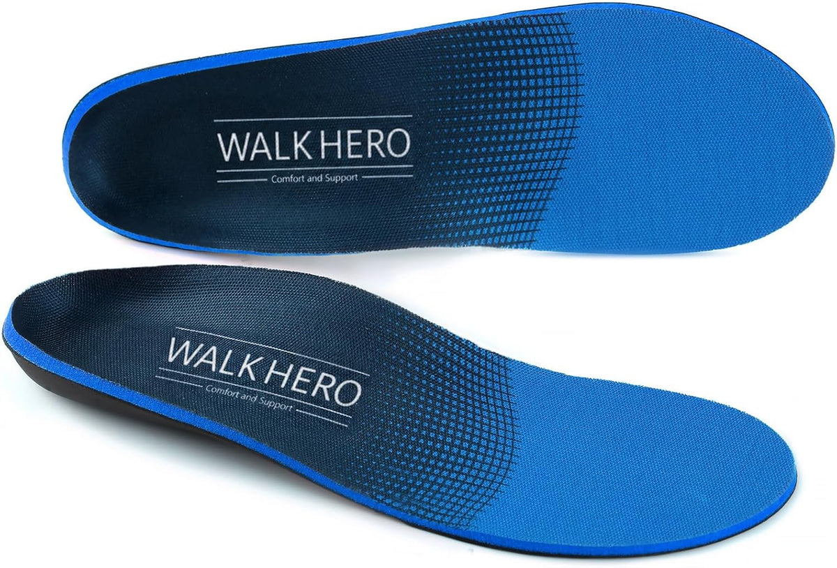 ( shf 13 ) WalkHero Plantar Fasciitis Relief, Arch Support Insoles for Men Women