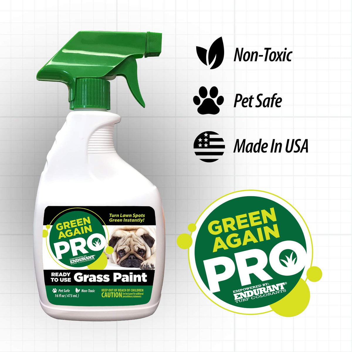 ( shf 14 ) Pre-Mixed Grass and Turf Paint - All Natural Pet