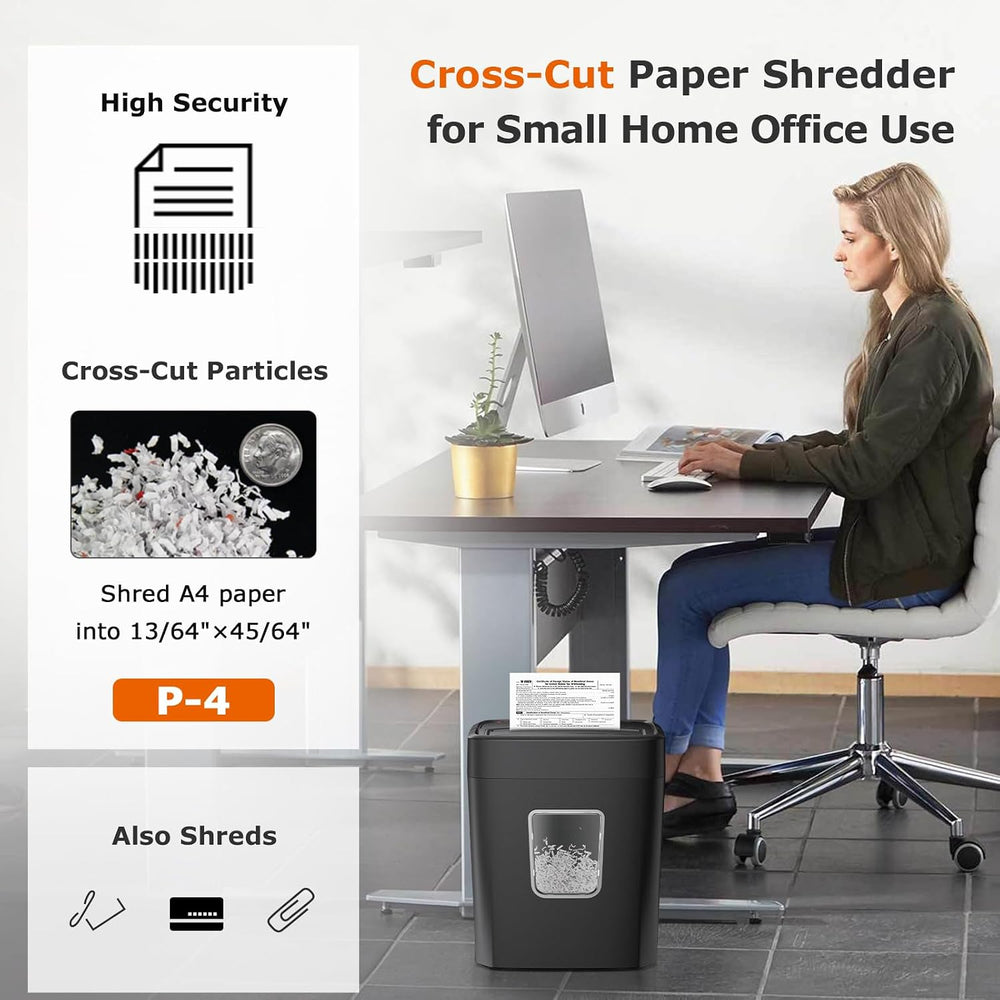 ( shf 29 ) Bonsaii 8-Sheet Crosscut Paper Shredder for Home