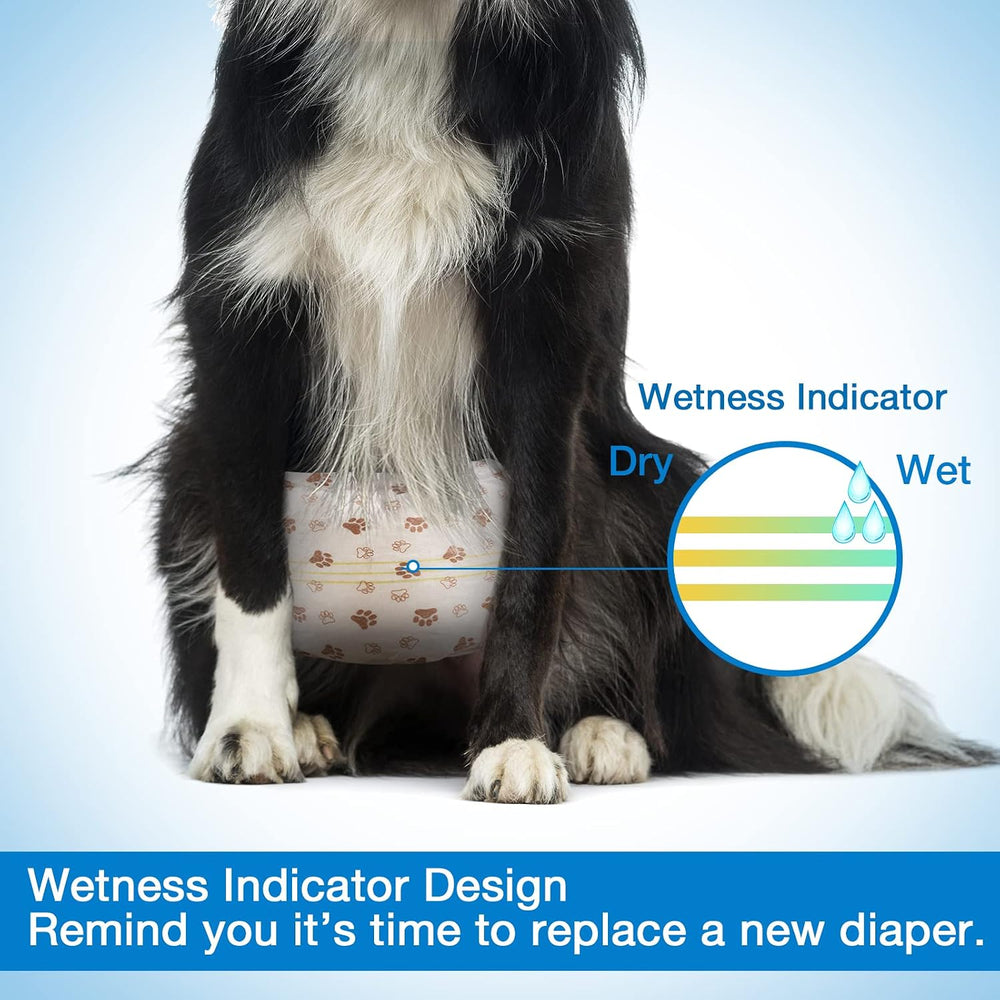 ( shf 14 ) Pet Soft Dog Diapers Male - Disposable Male Dog Wraps Wetness Indicator