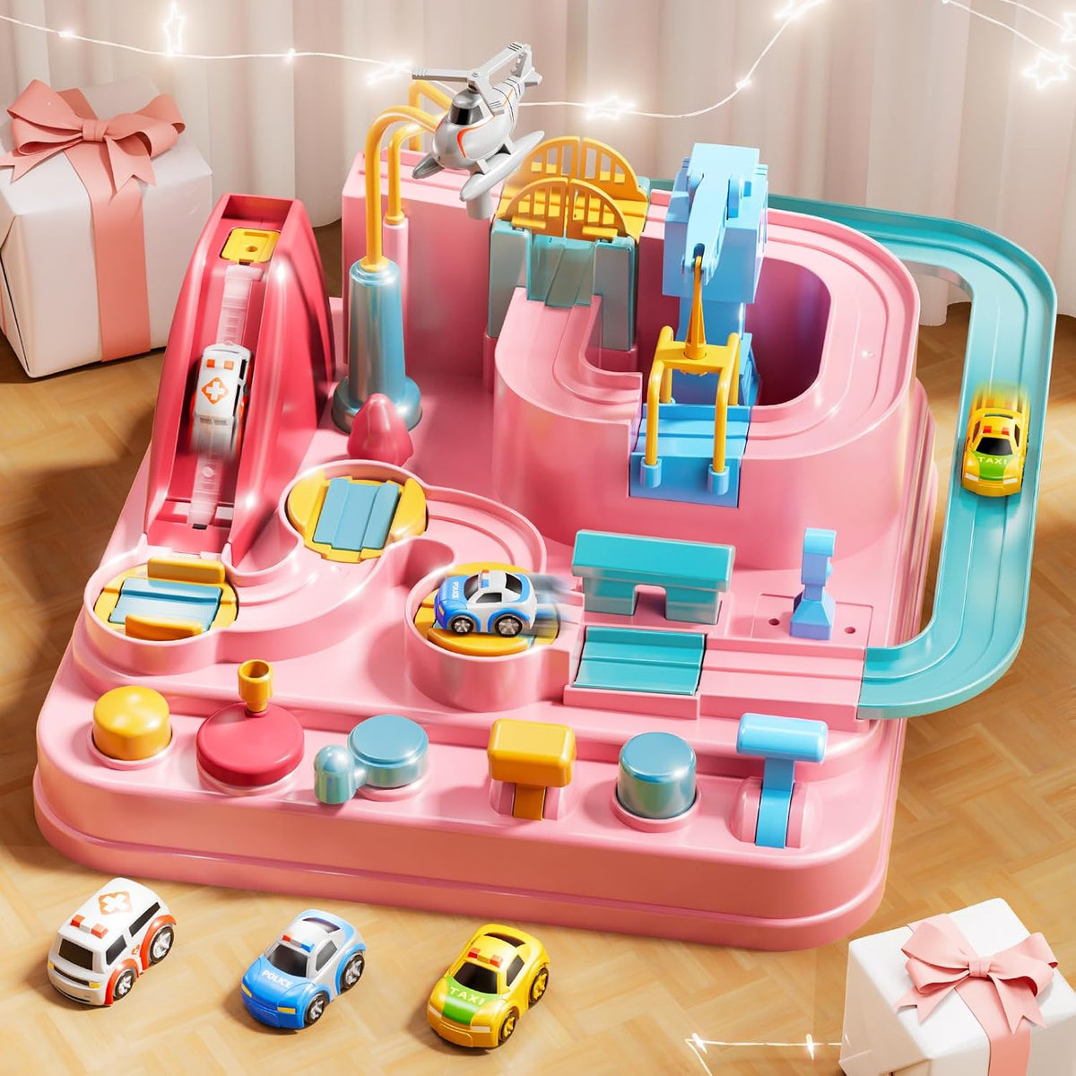 ( shf 01 ) Car Race Track for Kids Ages 4-8, Kids Car Toys for 3 Year Old Boys