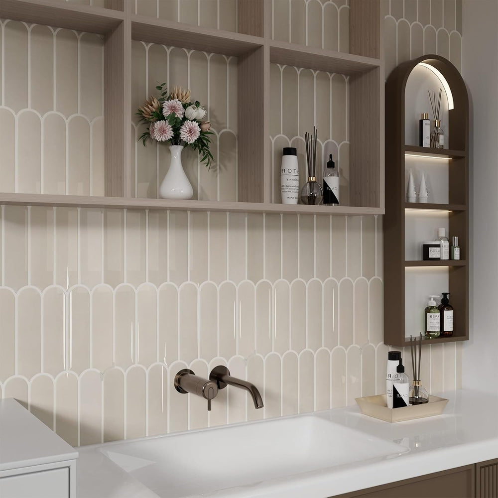 ( shf 31 ) Peel and Stick Backsplash Tile, 10 Sheets 12''x12'' Kitchen