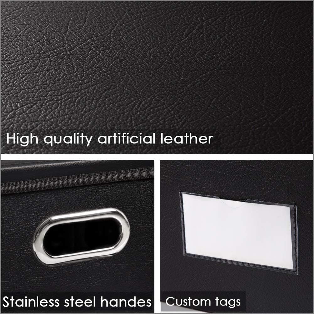 ( shf 25 ) PRANDOM Large Foldable Storage Bins with Lids