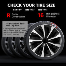 ( shf 36 ) YOLOCKEY 4-Pack Silver Hubcap Wheel Cover