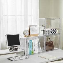 ( shf 31 ) LXLXXL Acrylic Box Display Case, 5-Pack XL Stackable Storage Bins with Lid