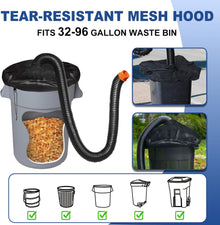 ( shf 29 ) Leaf Collector Compatible with Worx Leaf Blower & Vacuum, Includes Adjustable Adapter Fits 2.3"-5" Connection Ports, 2-8FT Hose, and Mesh Hood
