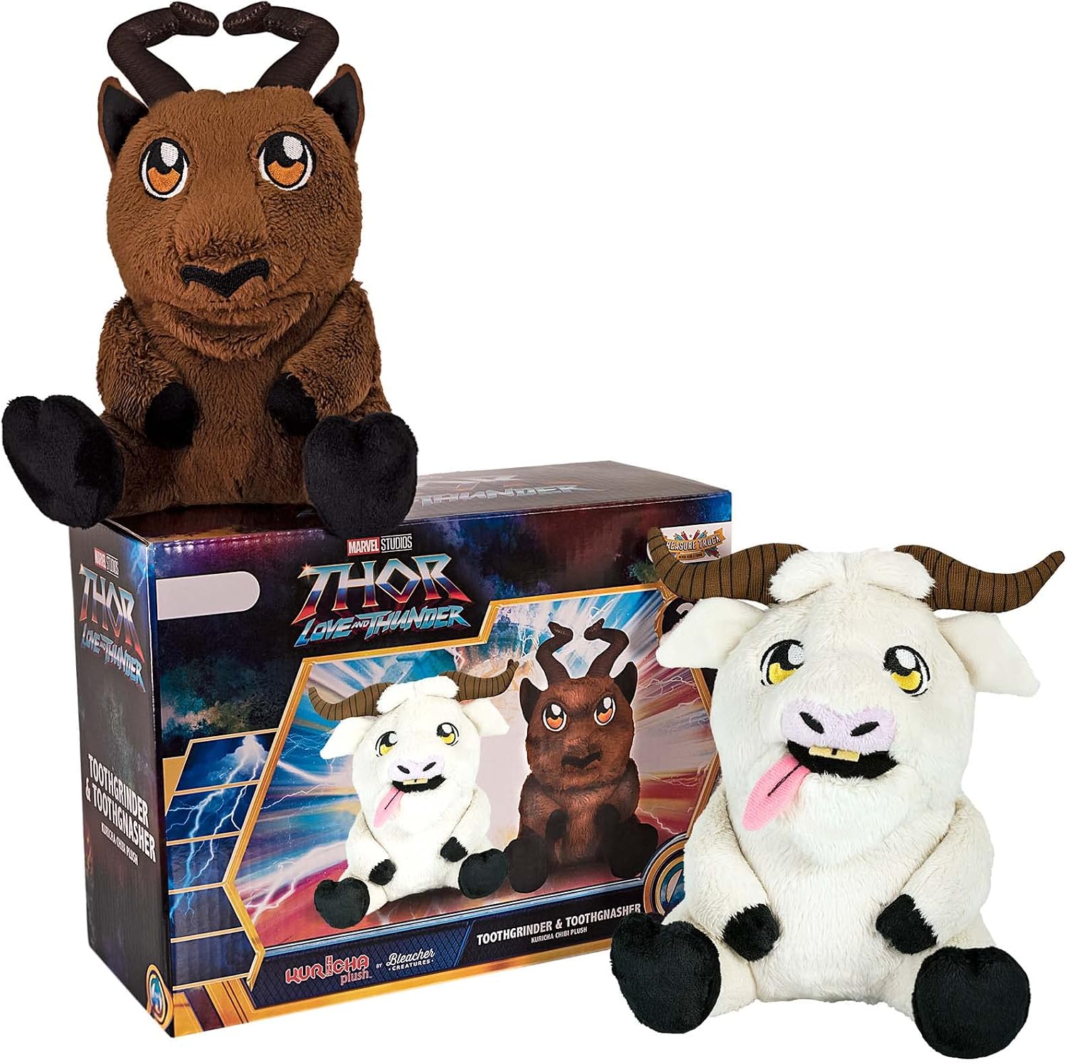Bleacher Creatures Thor: Love & Thunder Limited Edition Kuricha Pack: Toothgnasher & Toothgrinder Witch Kuricha Plushies – Super Soft Chibi Inspired Toy