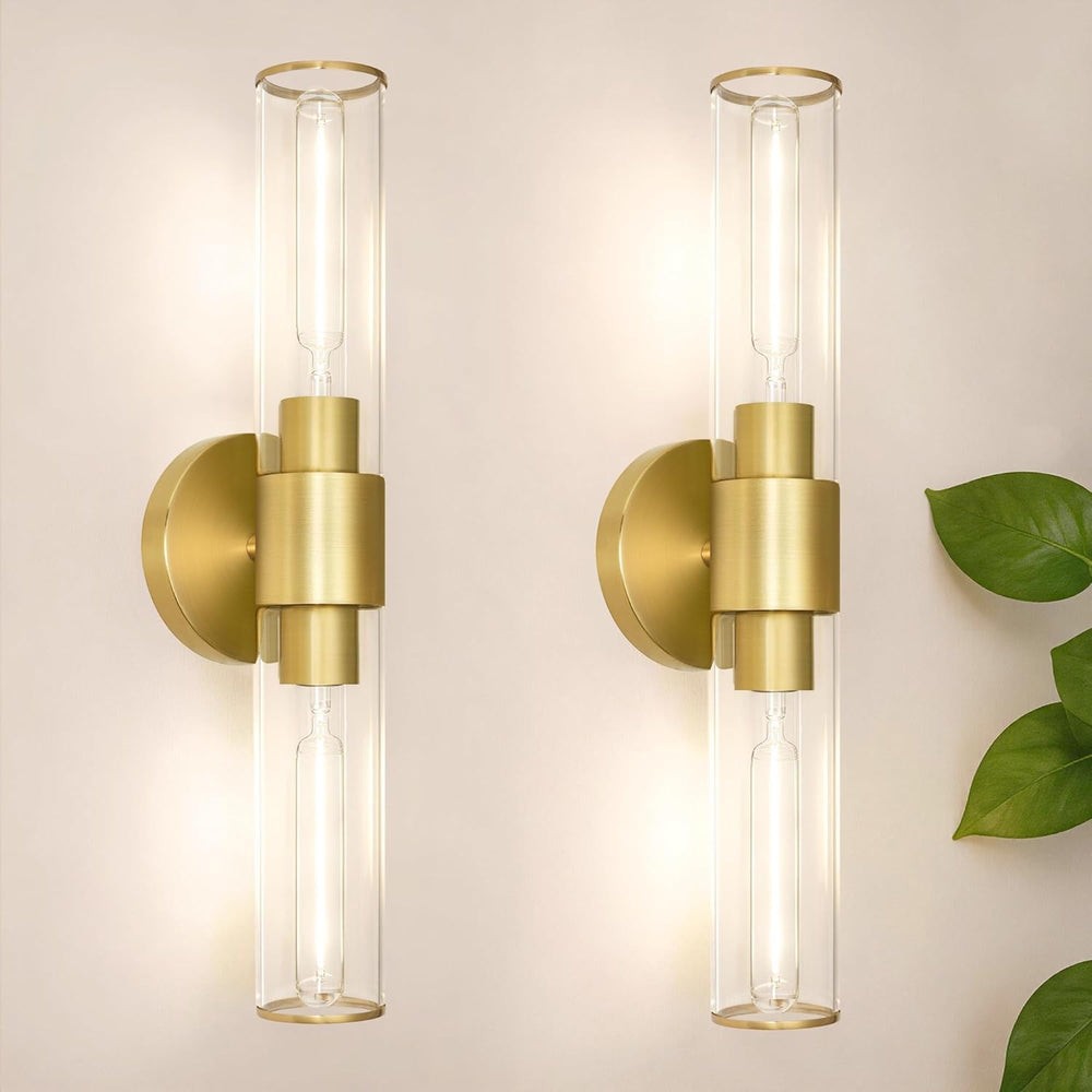( shf 29 ) Brushed Gold Wall Sconces