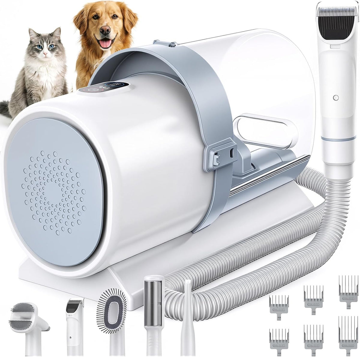 ( shf L ) NEWBULIG 5-in-1 Pet Grooming Vacuum Kit