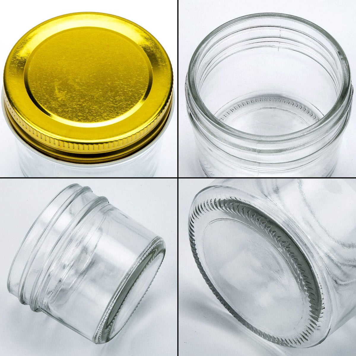( shf 31 ) Mini Mason Jars 4 oz, 40 Pack Small Glass Jars with Lids